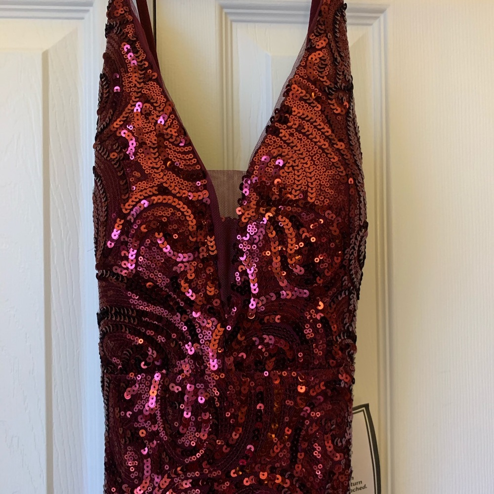 NEVER WORN- red, detailed prom dress